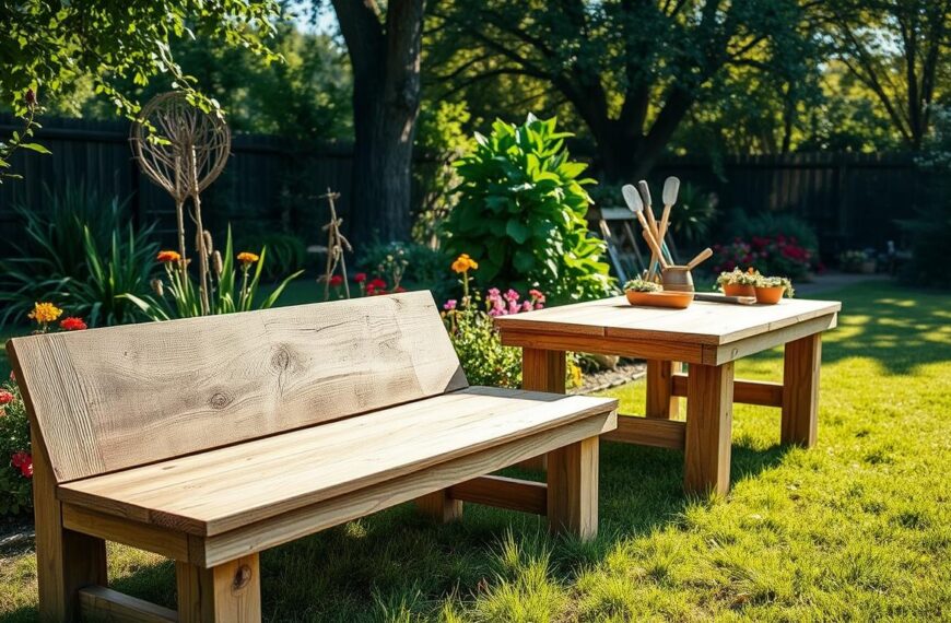 Jak zrobić meble ogrodowe z desek – prosty projekt DIY na wygodną ławkę i stabilny stół